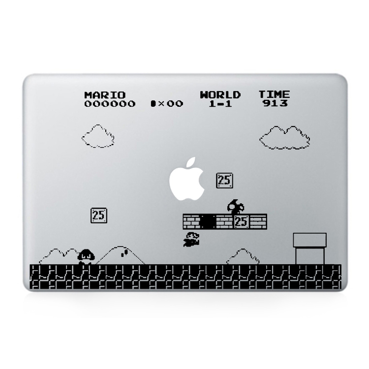 Super Mario World Macbook Kleur Sticker